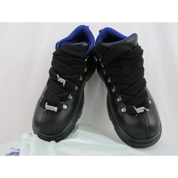 NIB BURBERRY TREK BLACK LEATHER LACE UP HIKING BOOTS US 8 41 ITALY $1190 - Picture 8 of 16